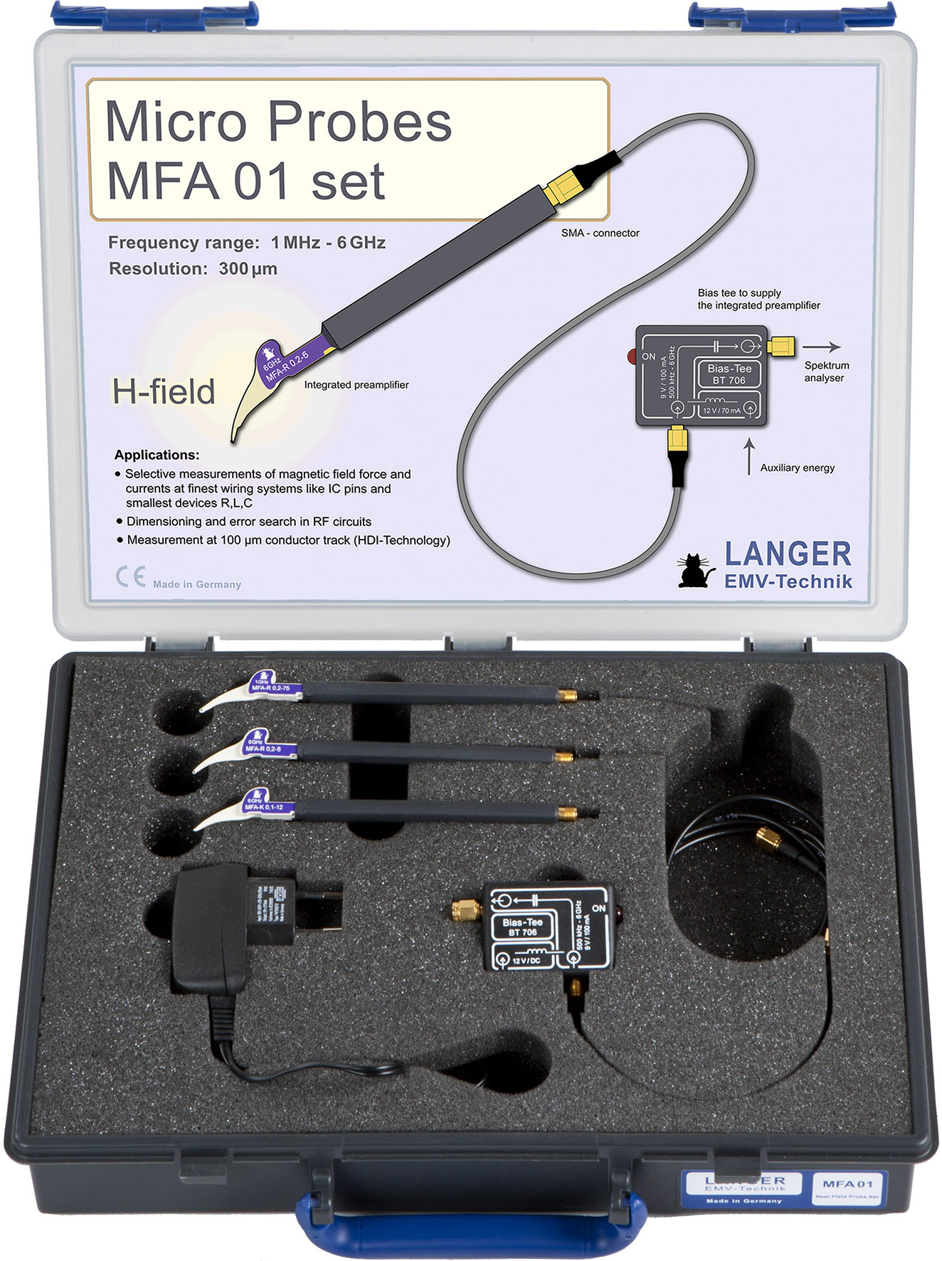 MFA 01 set, 微型探头组(1MHz-6GHz)